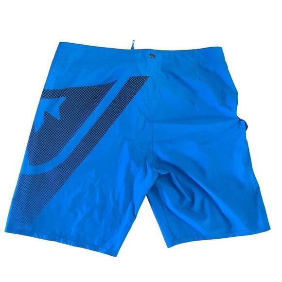 Quiksilver Mens Boardshorts Tie String Waist Blue Black Size 40 - Picture 2 of 7